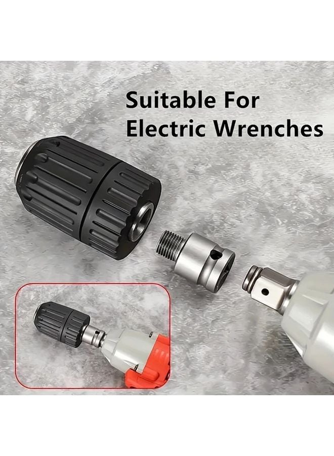 4 Pcs Self Locking Keyless Drill Chuck Set with Hex Sockets and Drill Bits - Image 5